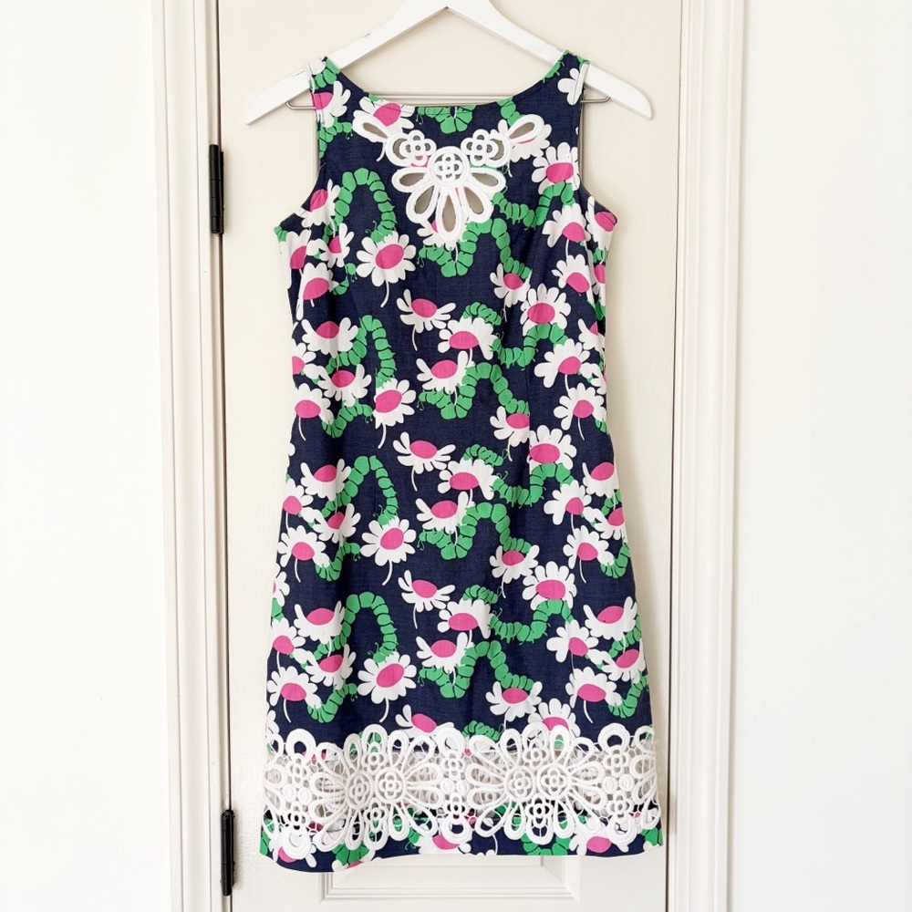 Lilly Pulitzer Shift Dress Mariana Dress yum yum caterpillar size 2